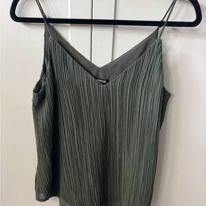 Express Women's Green Pleated Camisole